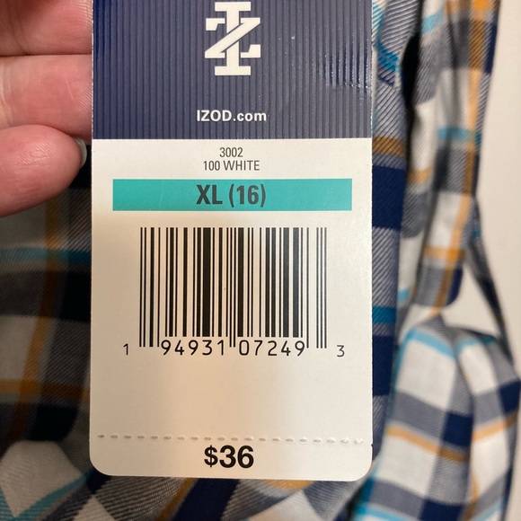 Izod Girls Long Sleeve Button Down - Picture 4 of 5